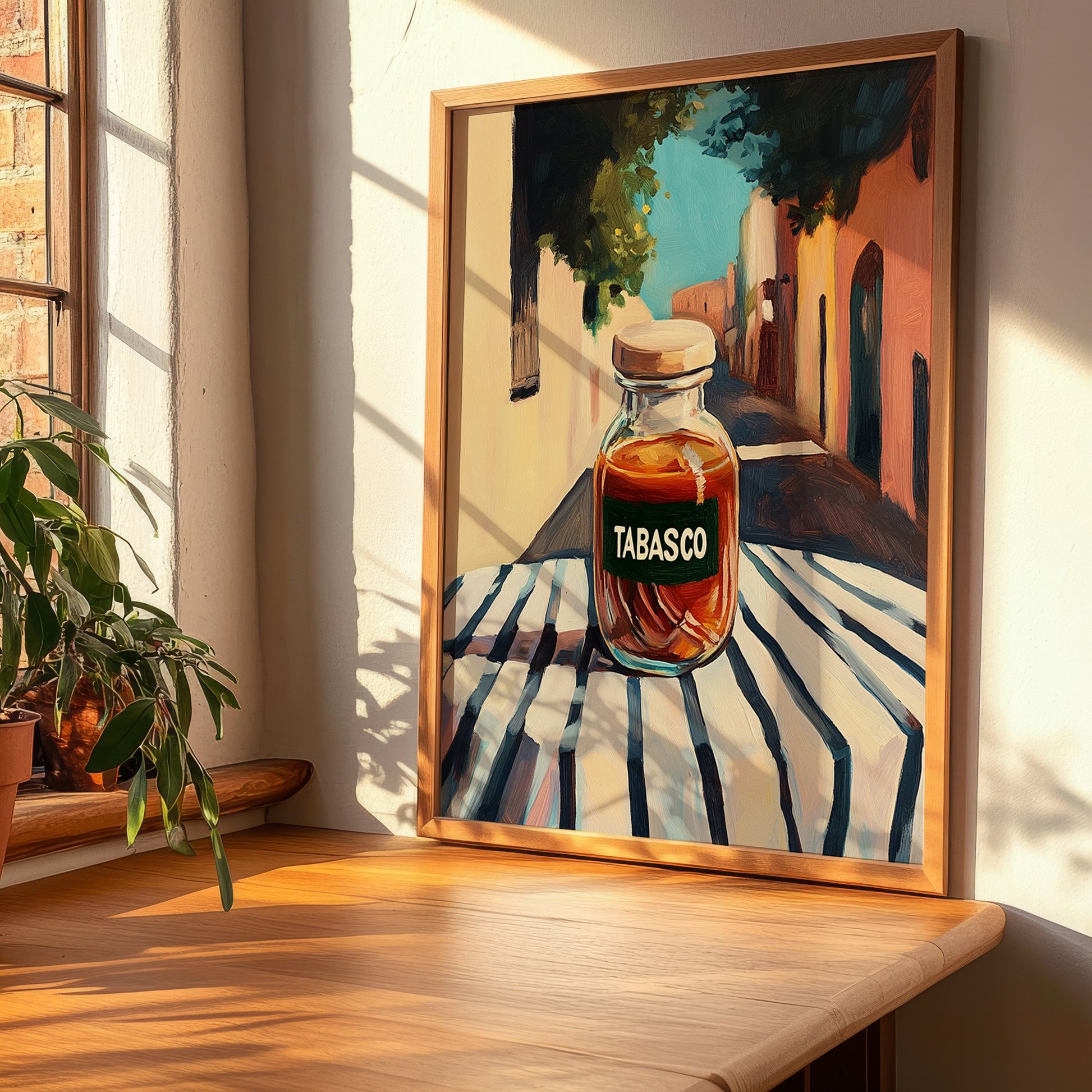Tabasco – Italian Café on the Corner, Dry Goods Painting, clean layout with no caption