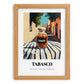 Tabasco – Italian Café on the Corner, Dry Goods Painting, set in oak frame
