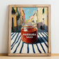 Marinara Sauce – Italian Café on the Corner, Pantry Art, no-text version framed in wood