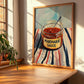 Marinara Sauce – on Striped Tablecloth, Grocery Wall Painting, clean layout with no caption