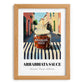 Arrabbiata Sauce – Italian Street Café Scene, Larder Illustration, set in oak frame