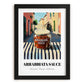 Arrabbiata Sauce – Italian Street Café Scene, Larder Illustration, in sleek black frame