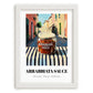 Arrabbiata Sauce – Italian Street Café Scene, Larder Illustration, placed in minimal white frame