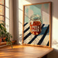 Pizza Sauce – on Striped Tablecloth, Food Stash Wall Decor, clean layout with no caption