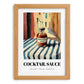 Cocktail Sauce – Italian Café on the Corner, Pantry Illustration, set in oak frame