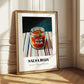 Salsa Roja – on Striped Tablecloth, Food Shelf Poster