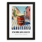 Enchilada Sauce – Italian Outdoor Café Scene, Food Stash Wall Art, in sleek black frame