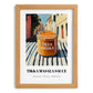 Tikka Masala Sauce – Italian Urban Café Scene, Pantry Poster, set in oak frame