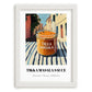 Tikka Masala Sauce – Italian Urban Café Scene, Pantry Poster, placed in minimal white frame