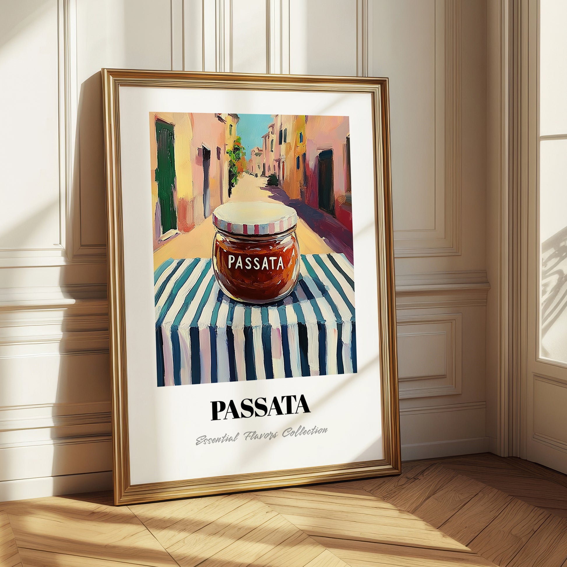 Passata – Italian Street Café Scene, Ingredients Corner Poster