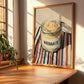 Mayonnaise – on Striped Tablecloth, Ingredients Corner Wall Decor, clean layout with no caption