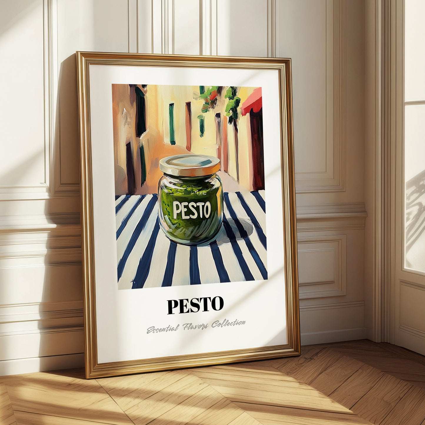 Green Pesto – Italian Outdoor Café Scene, Food Shelf Print