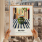 Green Pesto – Italian Outdoor Café Scene, Food Shelf Print, styled in a charming Paris street view