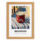 Red Pesto – Italian Café on the Corner, Grocery Still Life, set in oak frame
