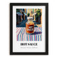 Hot Sauce – Italian Urban Café Scene, Bbq Print, in sleek black frame