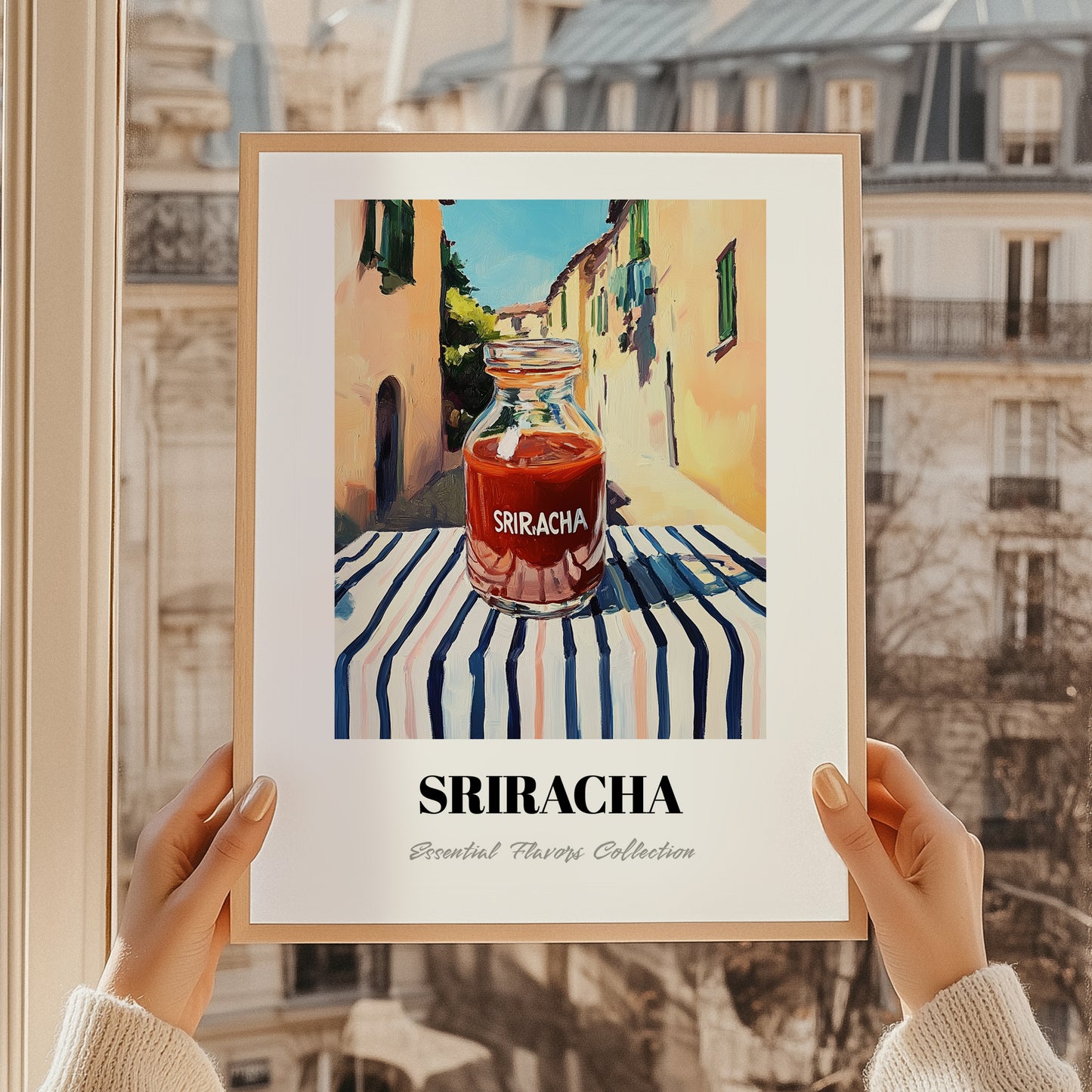 Sriracha – Italian Café on the Corner, Bbq Wall Decor, styled in a charming Paris street view