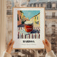Harissa – Italian Urban Café Scene, Shelf Stock Wall Poster, styled in a charming Paris street view