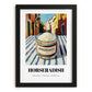 Horseradish – Italian Street Café Scene, Grocery Still Life, in sleek black frame