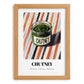 Chutney – on Striped Tablecloth, Dry Goods Still Life, set in oak frame