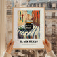 Black Beans – Italian Outdoor Café Scene, Grocery Illustration, styled in a charming Paris street view