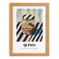 Quinoa – on Striped Tablecloth, Larder Still Life, set in oak frame