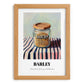 Barley – on Striped Tablecloth, Food Stash Still Life, set in oak frame
