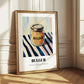 Bulgur – on Striped Tablecloth, Larder Wall Decor