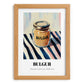 Bulgur – on Striped Tablecloth, Larder Wall Decor, set in oak frame