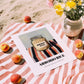 Arborio Rice – on Striped Tablecloth, Grocery Still Life, unframed on coastal sand