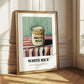 White Rice – on Striped Tablecloth, Food Stash Art