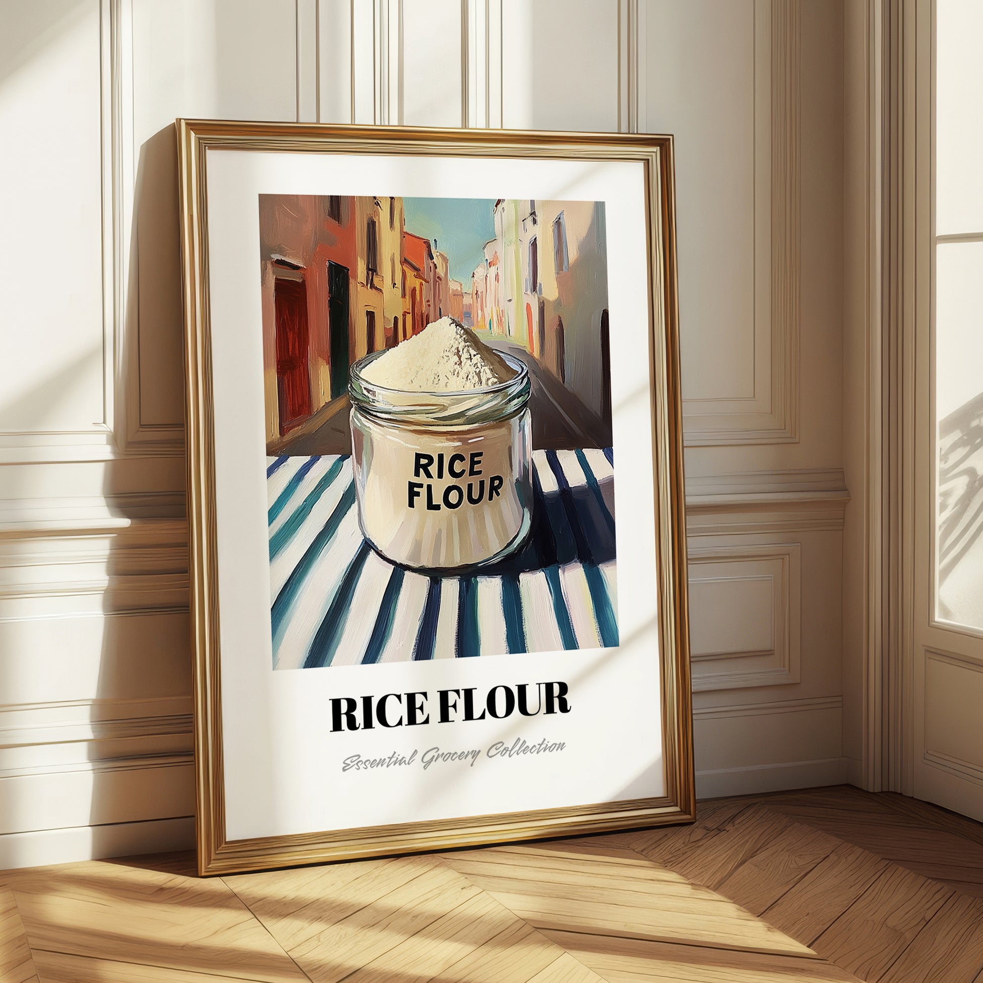 Rice Flour – Italian Outdoor Café Scene, Dough Poster
