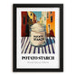 Potato Starch – Italian Street Café Scene, Sweetener Print, in sleek black frame