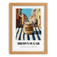 Brown Sugar – Italian Café on the Corner, Sweetener Wall Decor, set in oak frame