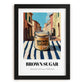 Brown Sugar – Italian Café on the Corner, Sweetener Wall Decor, in sleek black frame