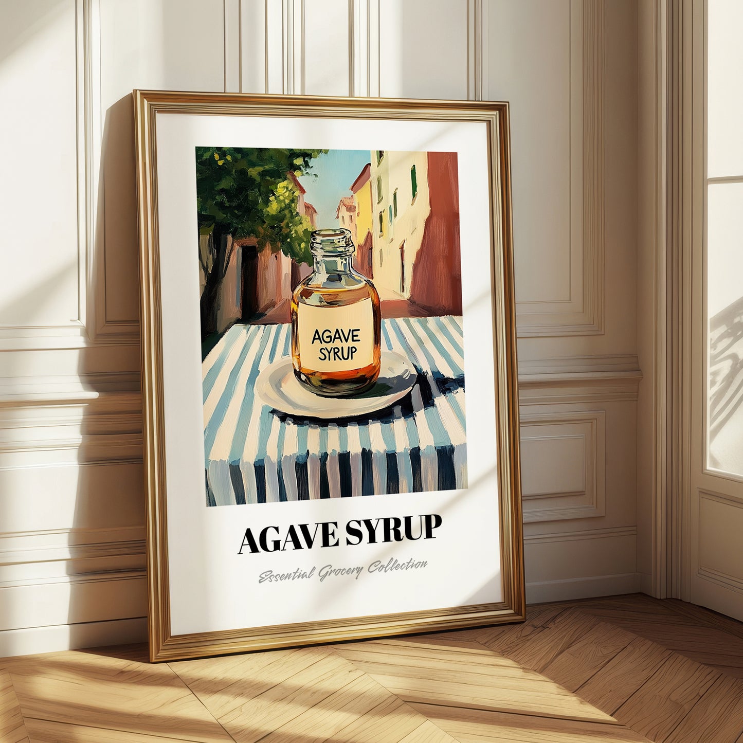 Agave Syrup – Italian Street Café Scene, Sweetener Wall Decor
