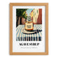Agave Syrup – Italian Street Café Scene, Sweetener Wall Decor, set in oak frame