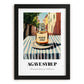 Agave Syrup – Italian Street Café Scene, Sweetener Wall Decor, in sleek black frame