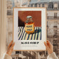 Agave Syrup – on Striped Tablecloth, Sweetener Painting, styled in a charming Paris street view