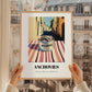 Anchovies – Italian Street Café Scene, Canned Food Print, styled in a charming Paris street view