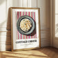 Cottage – on Striped Tablecloth, Cheese Wall Decor