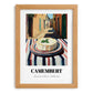 Camembert – Italian Outdoor Café Scene, Cheese Illustration, set in oak frame