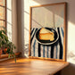 Monterey Jack – on Striped Tablecloth, Cheese Wall Art, clean layout with no caption
