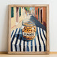 Almonds – Italian Café on the Corner, Nuts Wall Decor, no-text version framed in wood