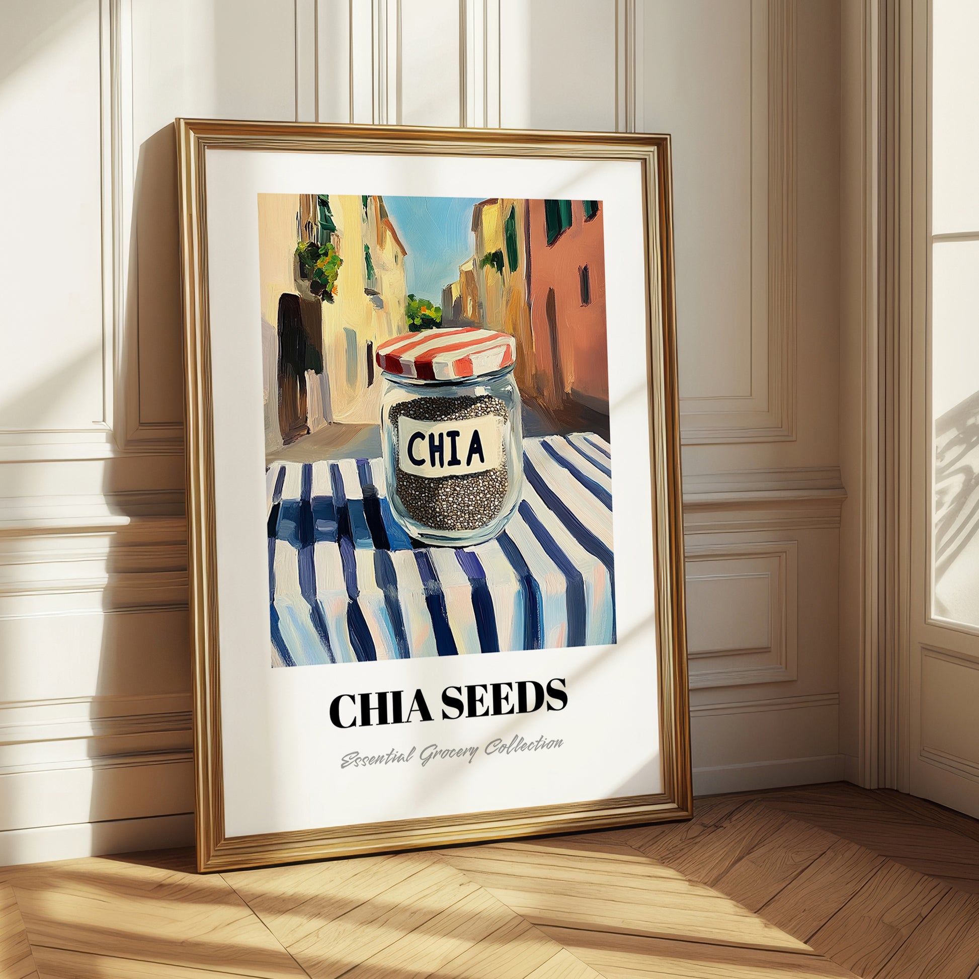 Chia Seeds – Italian Street Café Scene, Nuts Poster