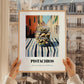Pistachios – Italian Urban Café Scene, Nuts Wall Illustration, styled in a charming Paris street view