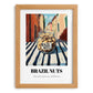 Brazil Nuts – Italian Outdoor Café Scene, Nuts Wall Decor, set in oak frame