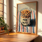 Pine Nuts – on Striped Tablecloth, Nuts Wall Decor, clean layout with no caption