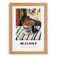 Bean Soup – Italian Café on the Corner, Canned Vegetables Wall Art, set in oak frame