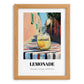 Lemonade – Italian Street Café Scene, Lemonade Illustration, set in oak frame