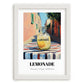 Lemonade – Italian Street Café Scene, Lemonade Illustration, placed in minimal white frame